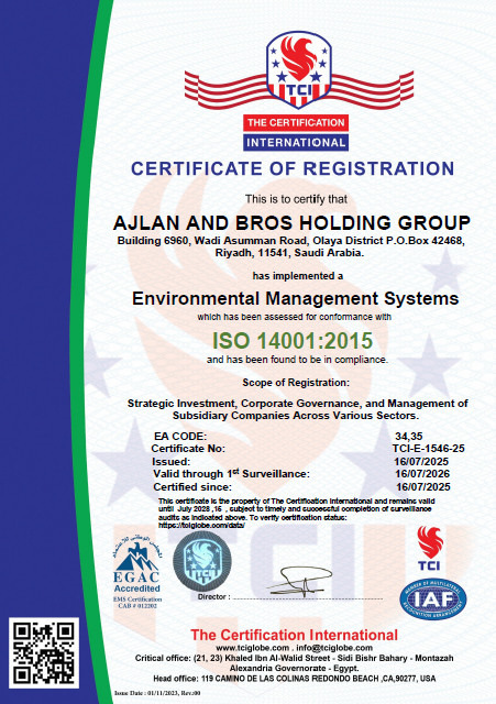 ISO 14001 Certificate